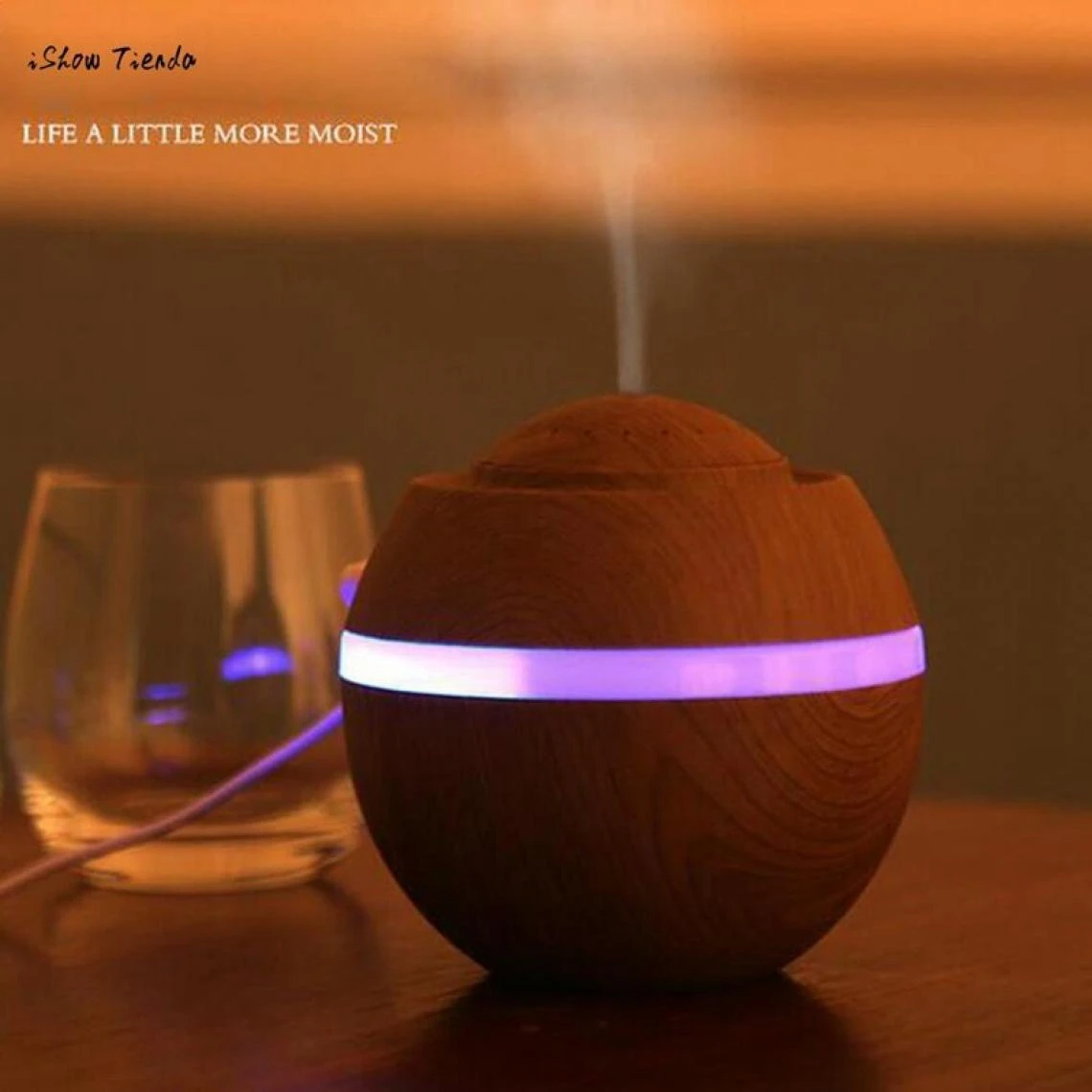 Universal 500 Ml USB Air Aroma Humidificateur Ultrasonique LED 7 Couleurs Diffus... – Image 4