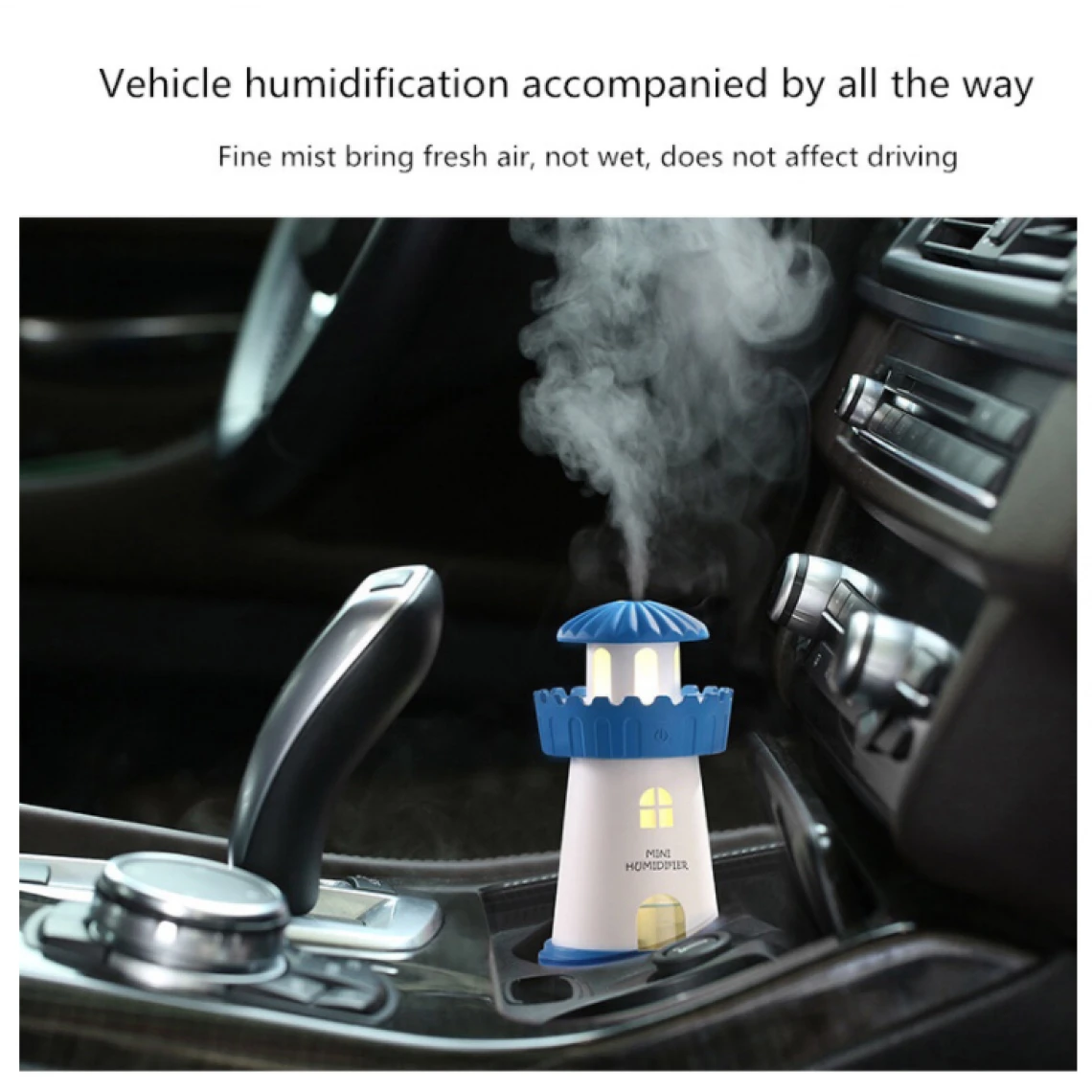 Universal Beau Phare Humidificateur D'air à Ultrasons DC5V USB Diffuseur D'eau ... – Image 3