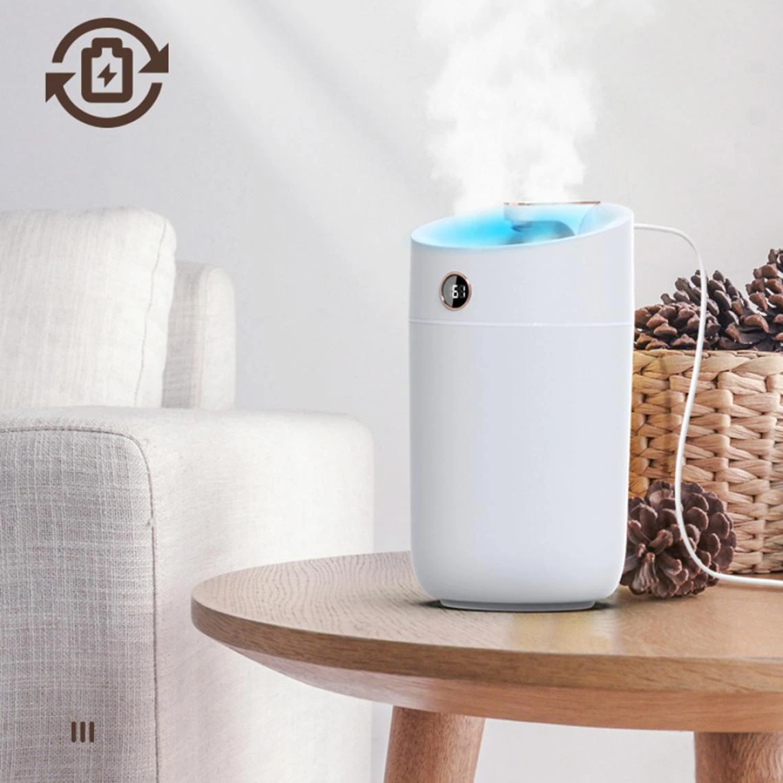 Marque Generique Diffuseur D'huile Essentielle D'arôme D'humidificateur D'air USB Pour... – Image 3