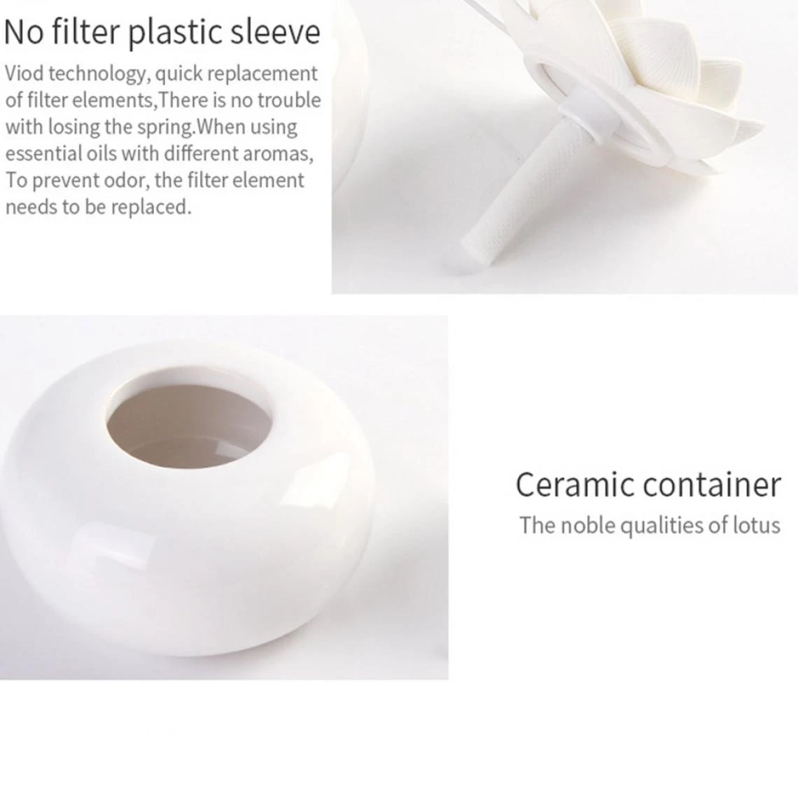 Universal Diffuseur D'huile Essentielle De Fleur 200ml Diffuseur D'aromathérapi... – Image 3