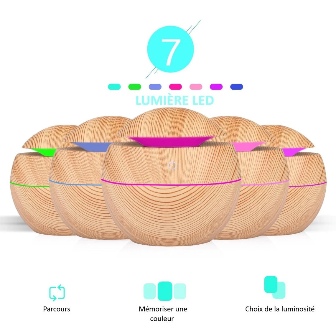 Platyne HUMIDIFICATEUR AVEC ECLAIRAGE D'AMBIANCE LED