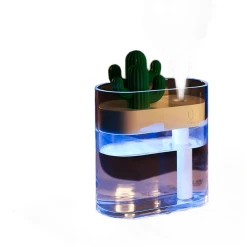 Universal Humidificateur D'air 160ml Clear LED Cactus Portable Ultrasonic Silent...
