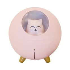 Marque Generique 220ML LED Mini Humidificateur Diffuseur USB Mignon Bureau Chambre Rose