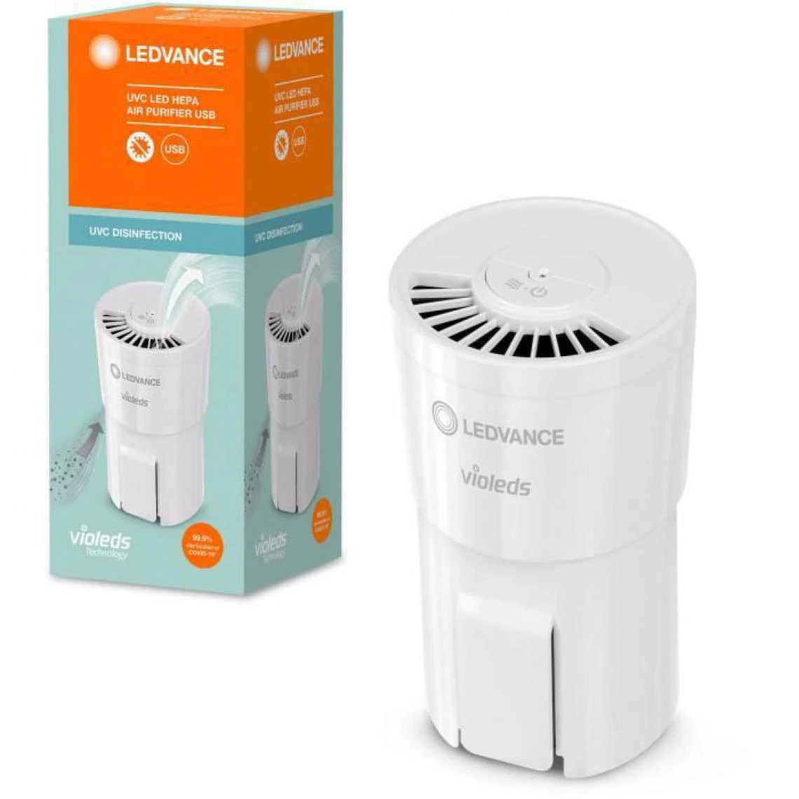 LEDVANCE Assainisseur D'air UVC AIR PURIFIER USB - 8 M3/heure - Filtre...